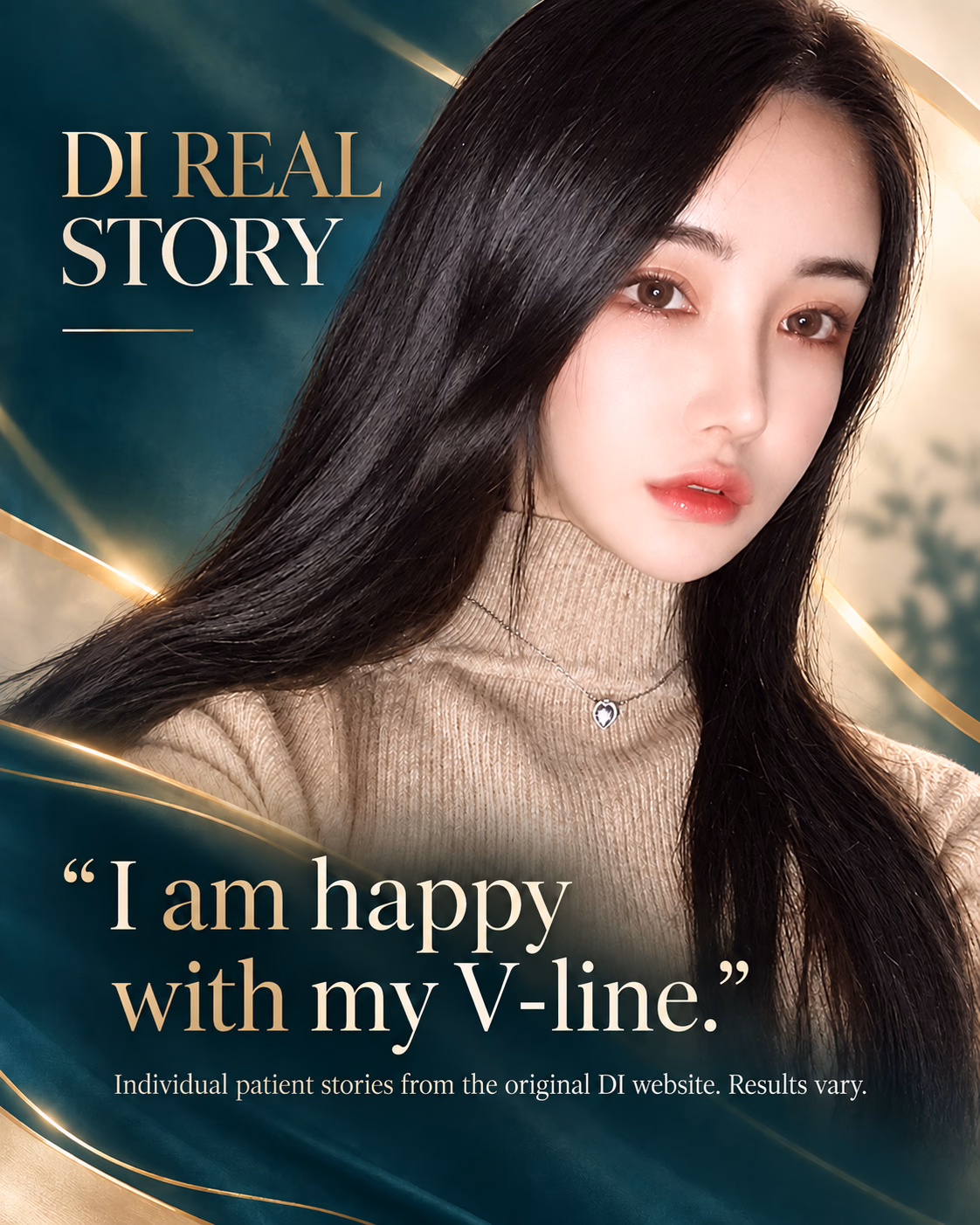 DIのリアルストーリー。「Vラインに満足しています」。
DI韓国公式サイトに掲載された患者様個人の体験談です。
結果には個人差があります。