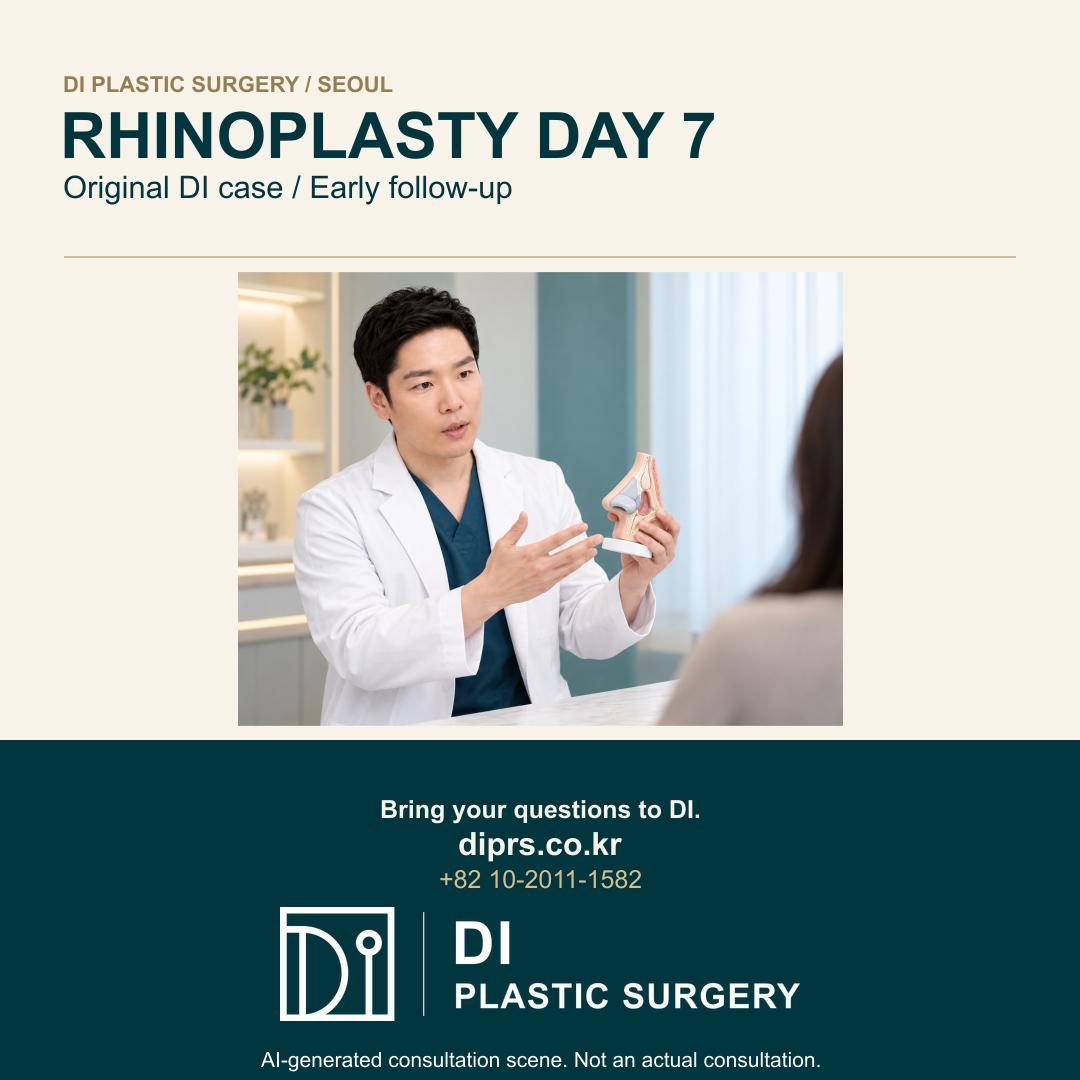 Rhinoplasty in Seoul: Before Surgery and Day-Seven Follow-Up